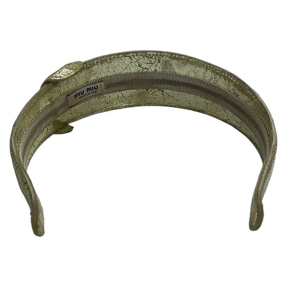 Auth miumiu - metallic gold Patent Leather Other Jewellery - Picture 4 of 4